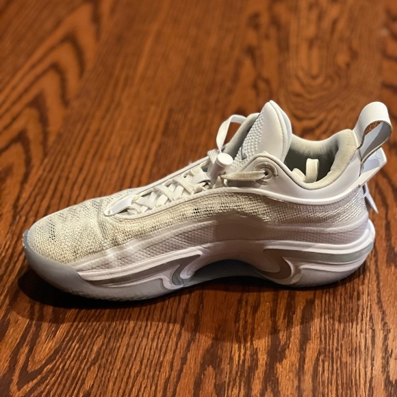 Air Jordan White Iridescent Basketball Shoe - Picture 3 of 5